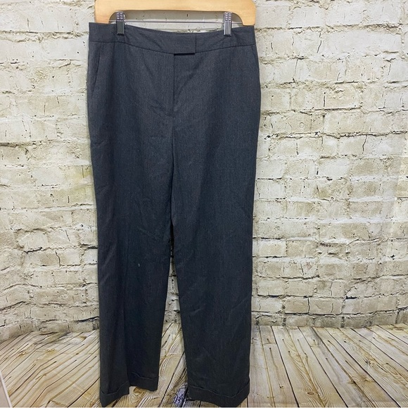 Brooks Brothers 346 Gray Wool Cuffed Straight Leg Dress Pants - Picture 1 of 5